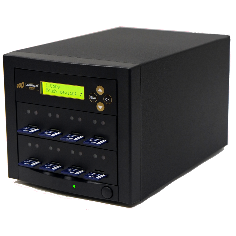 1 to 7 SD / MicroSD Duplicator - Secure Digital TF Memory Copier/Eraser 35MBps