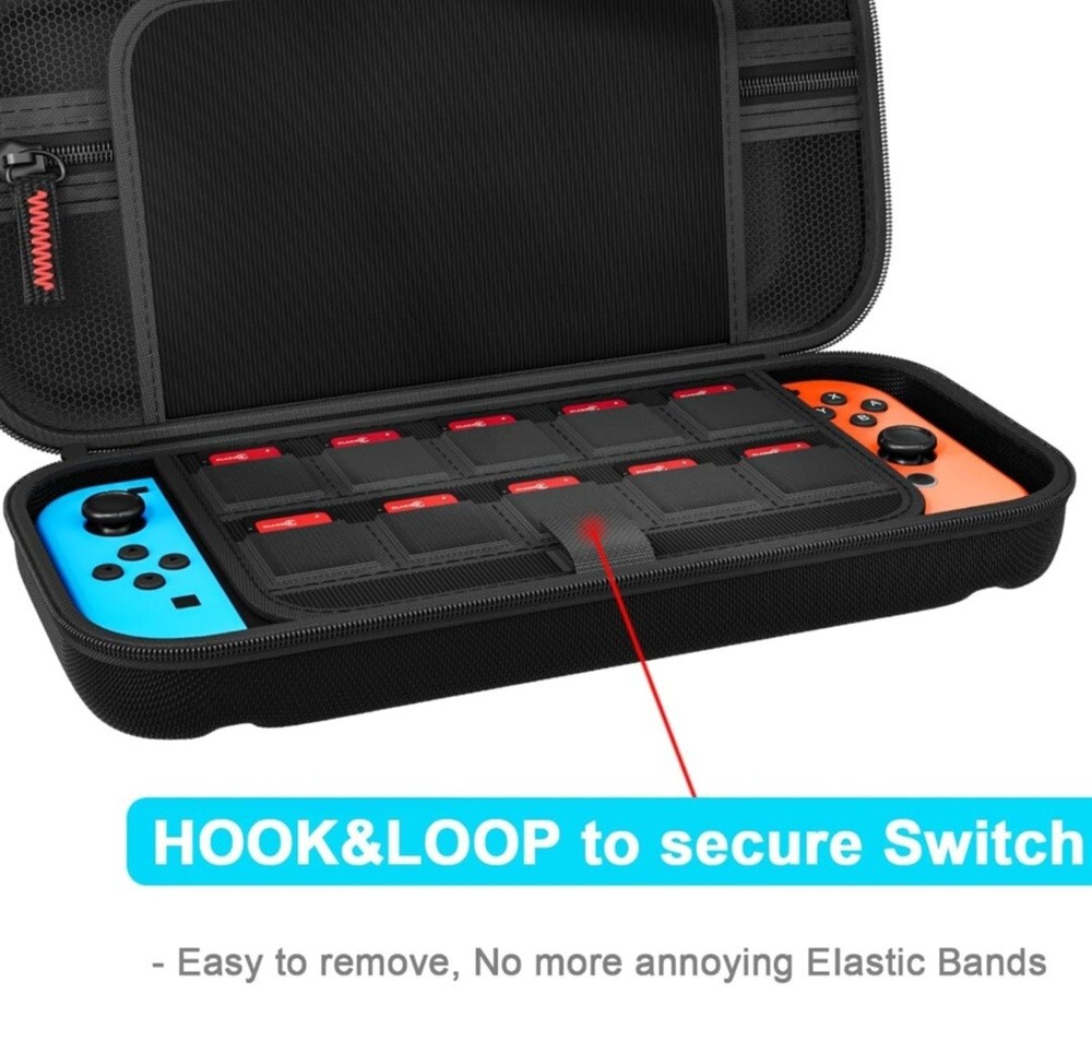 Switch Carrying Case For Nintendo Switch with 20 Games Spaces Hard Shell.