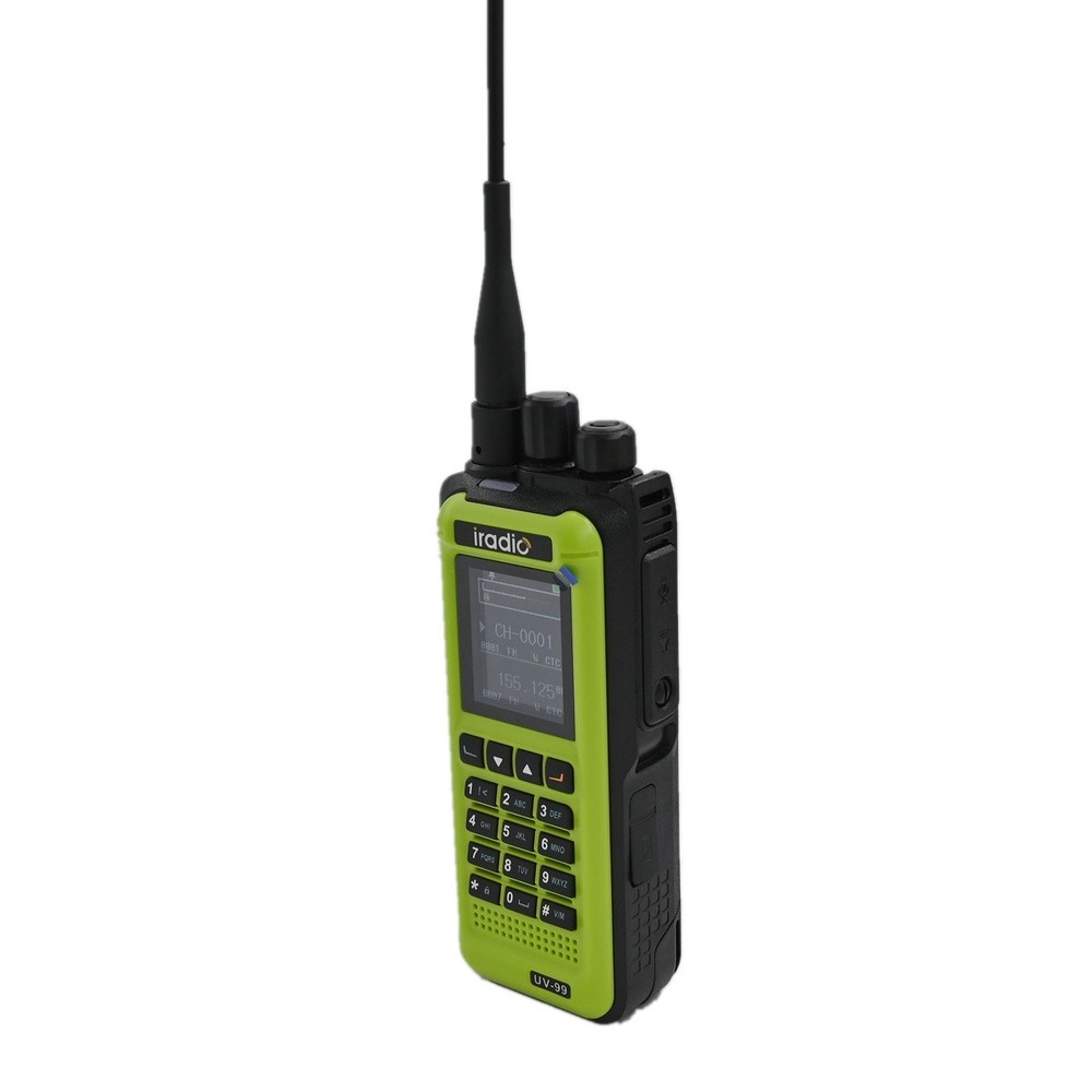 UV99 Protable Transceiver Green 20W Long Range Waterproof Type C AM FM Intercom