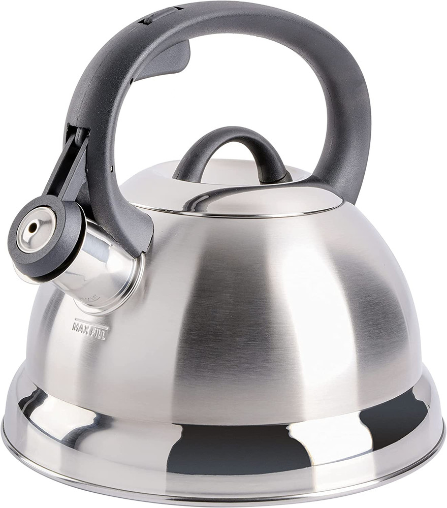Flintshire 1.75Qt Stainless Steel Whistling Tea Kettle – Stove Top Satin Finish