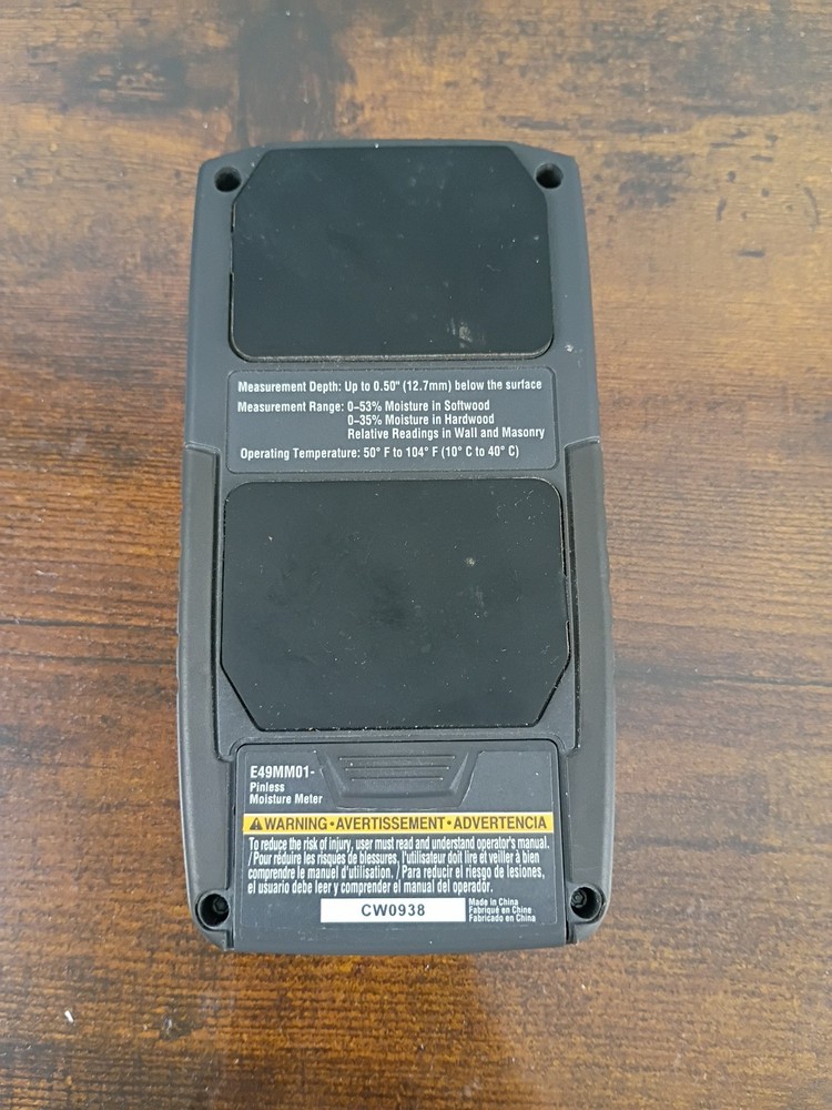 Ryobi E49MM01 Digital LCD Pinless Moisture Meter Tested Works!