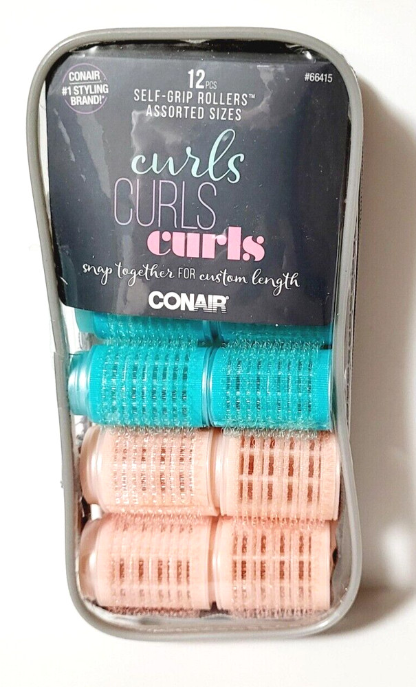 CONAIR 12 Self Grip Mini Rollers 6 Small Rollers 6 Large Rollers New In Package