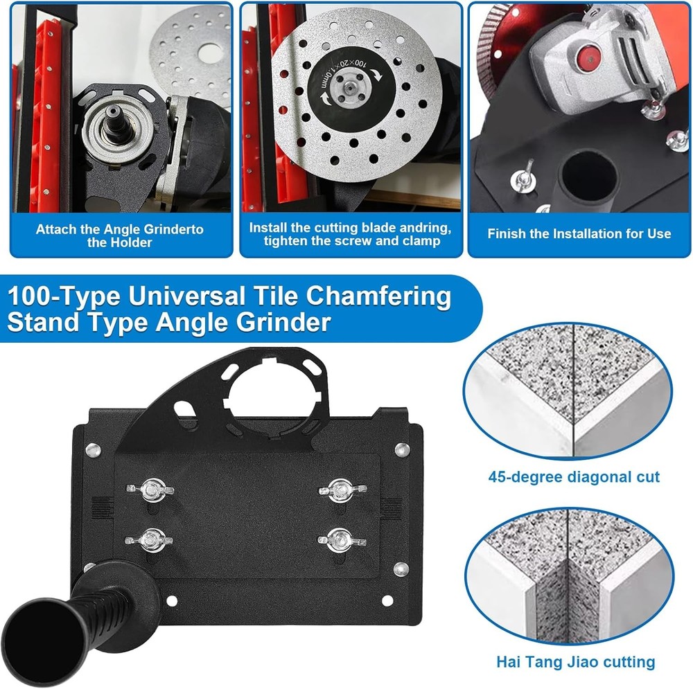 45 Degree Tile Chamfering Tool, Ceramic Tile Cutter Tool, Angle Grinder Attachme