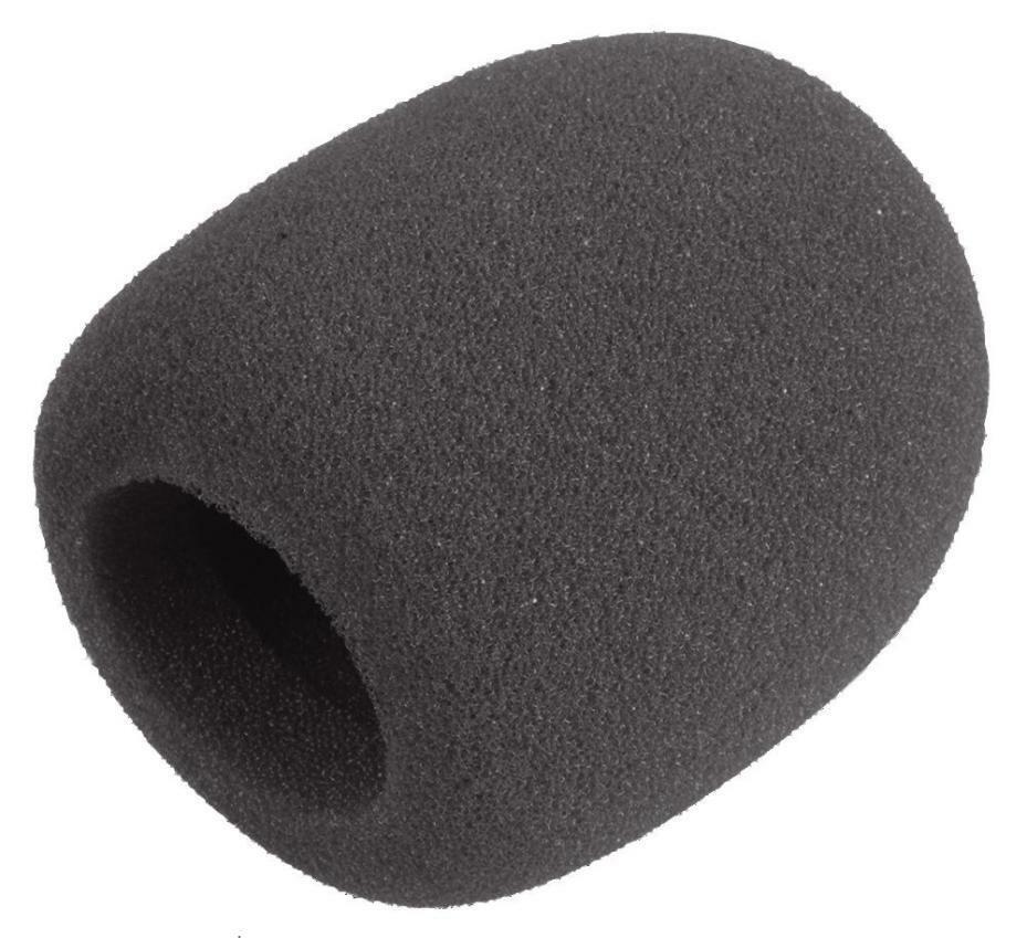 Black Microphone Windshield, Pack of 5 - MWS-BK-5PK