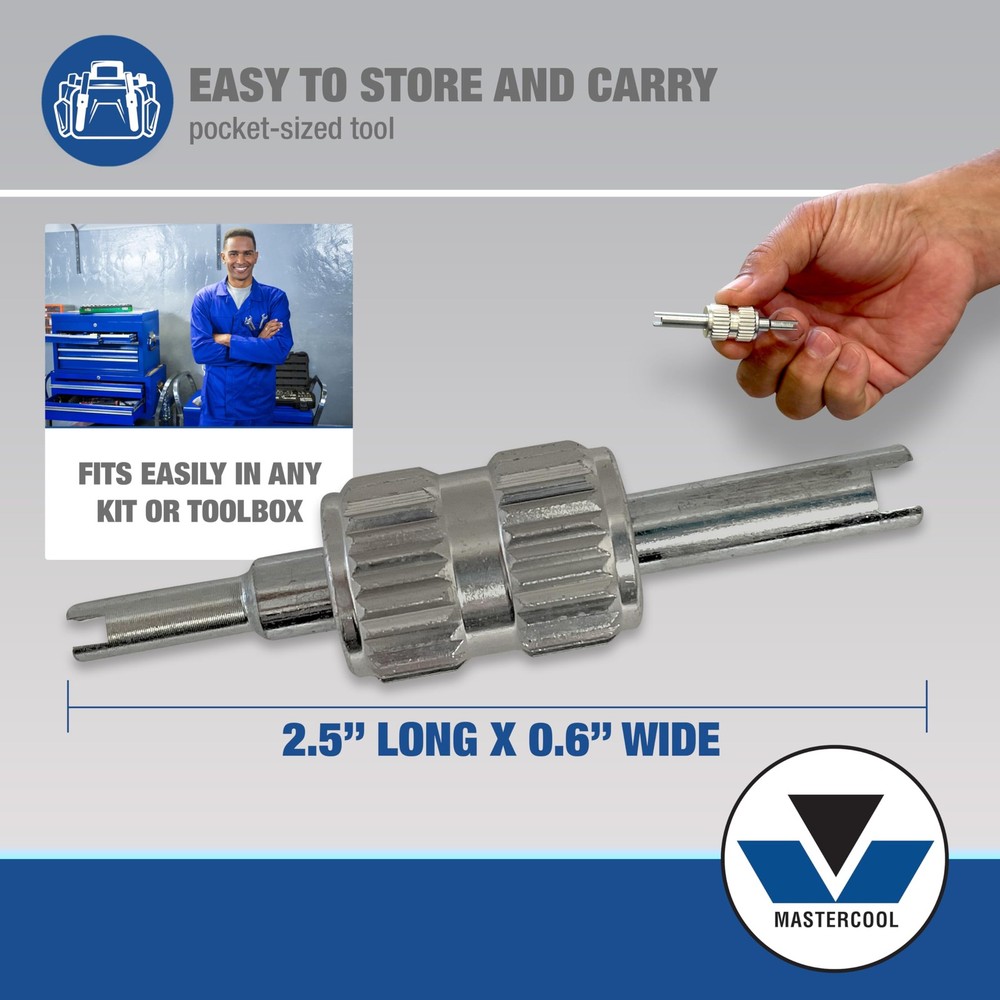 Compact Valve Core Tool For R12 R134a Systems Dual Ended Durable Design