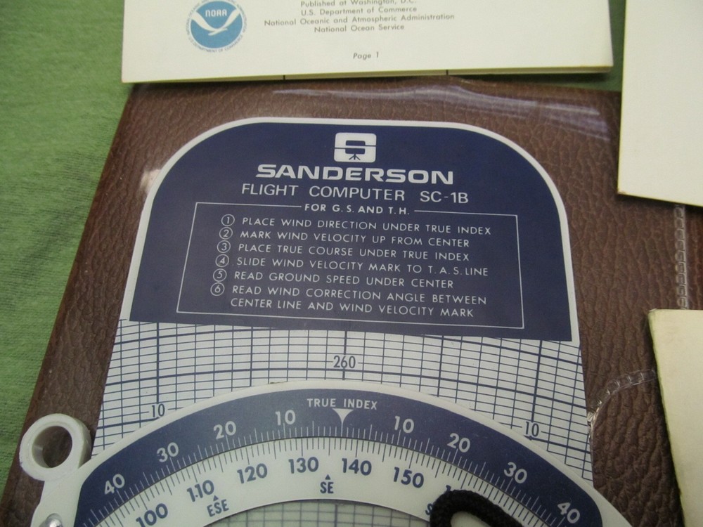 Sanderson Flight Organizer Packet - Flight Computer SC-1B & More - NICE