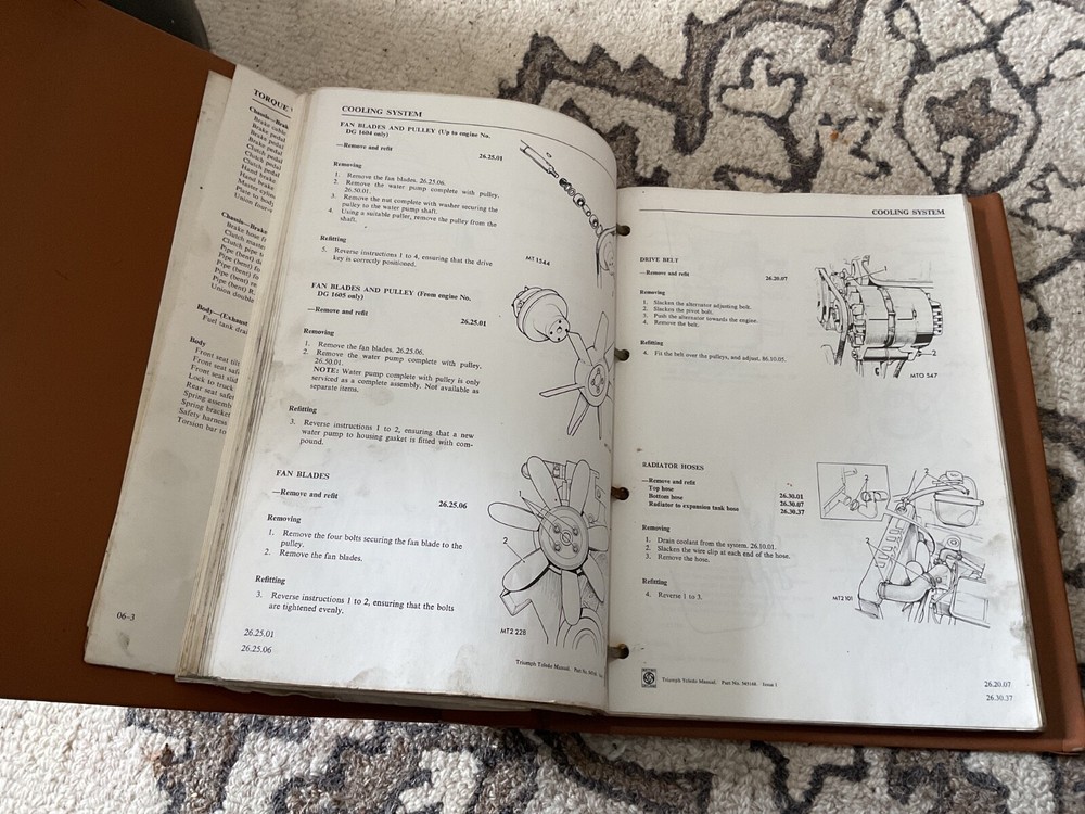 vintage triumph toledo workshop manual