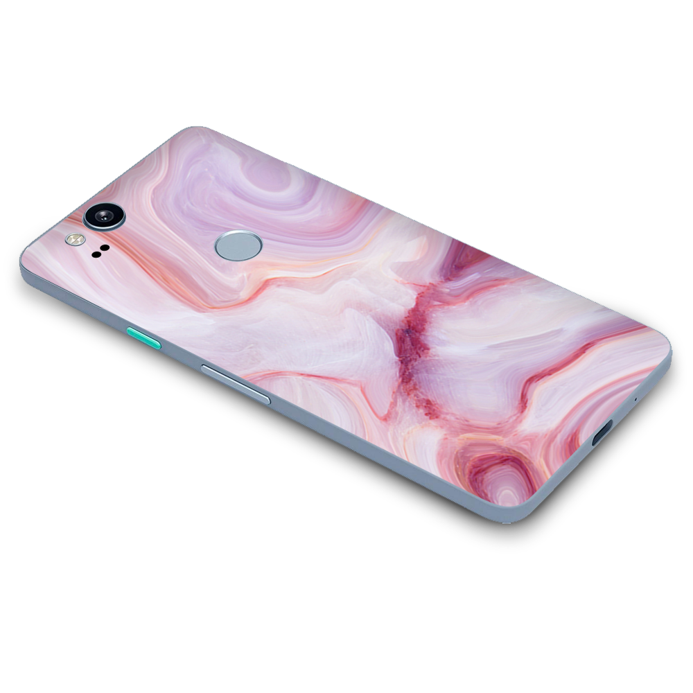 Google Pixel 2 Skins Decal Wrap Pink Stone Marble Geode