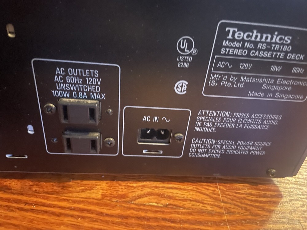 Technics RS-TR180 Dual Tape Cassette Deck Not Working As Is Project
