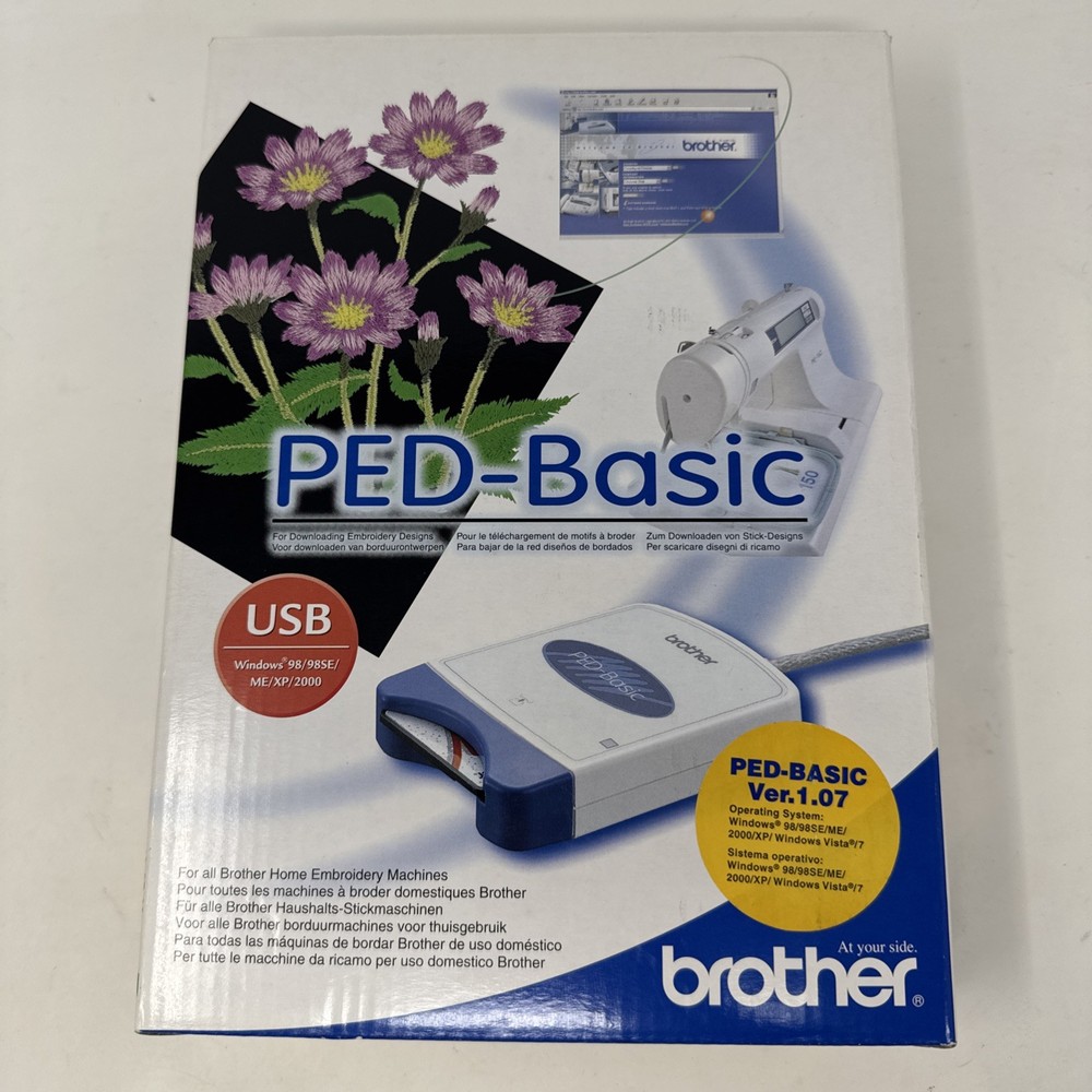 BROTHER PED-Basic Version 1.0 Embroidery Instruction Manual and Empty Box Only