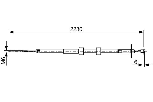 Cable Pull, parking brake BOSCH 1987482500