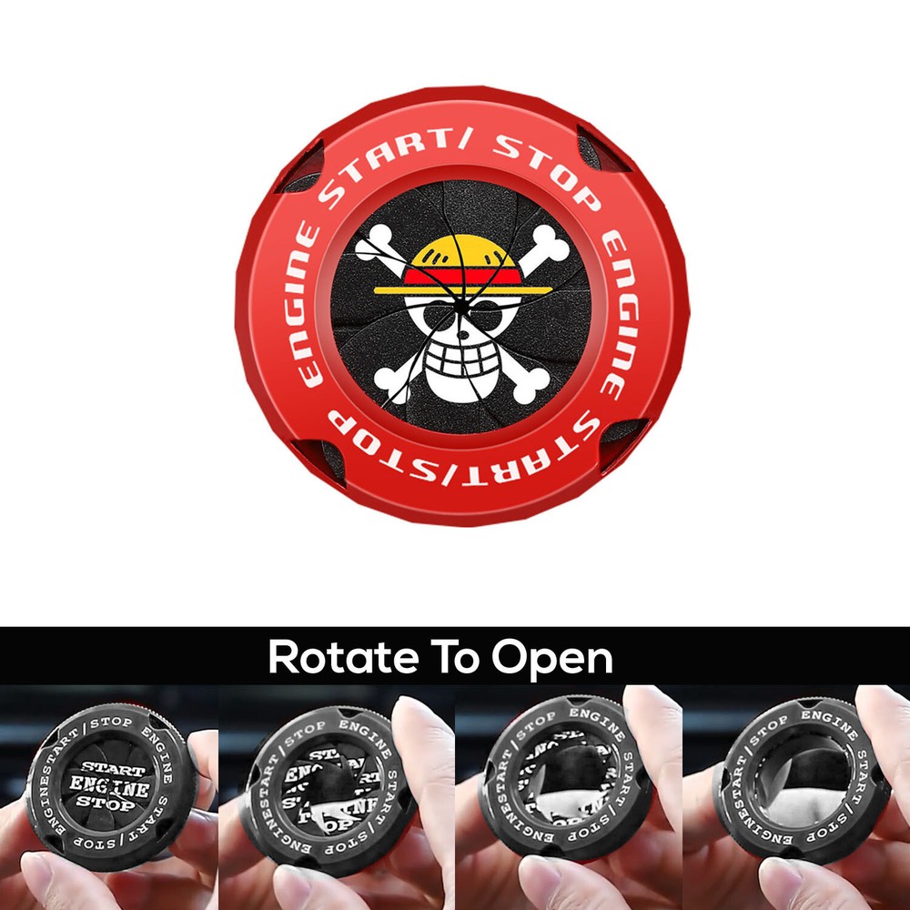 One Pc Monkey D luffy Car Engine Start Stop Push Button Cover Switch Decor Trim
