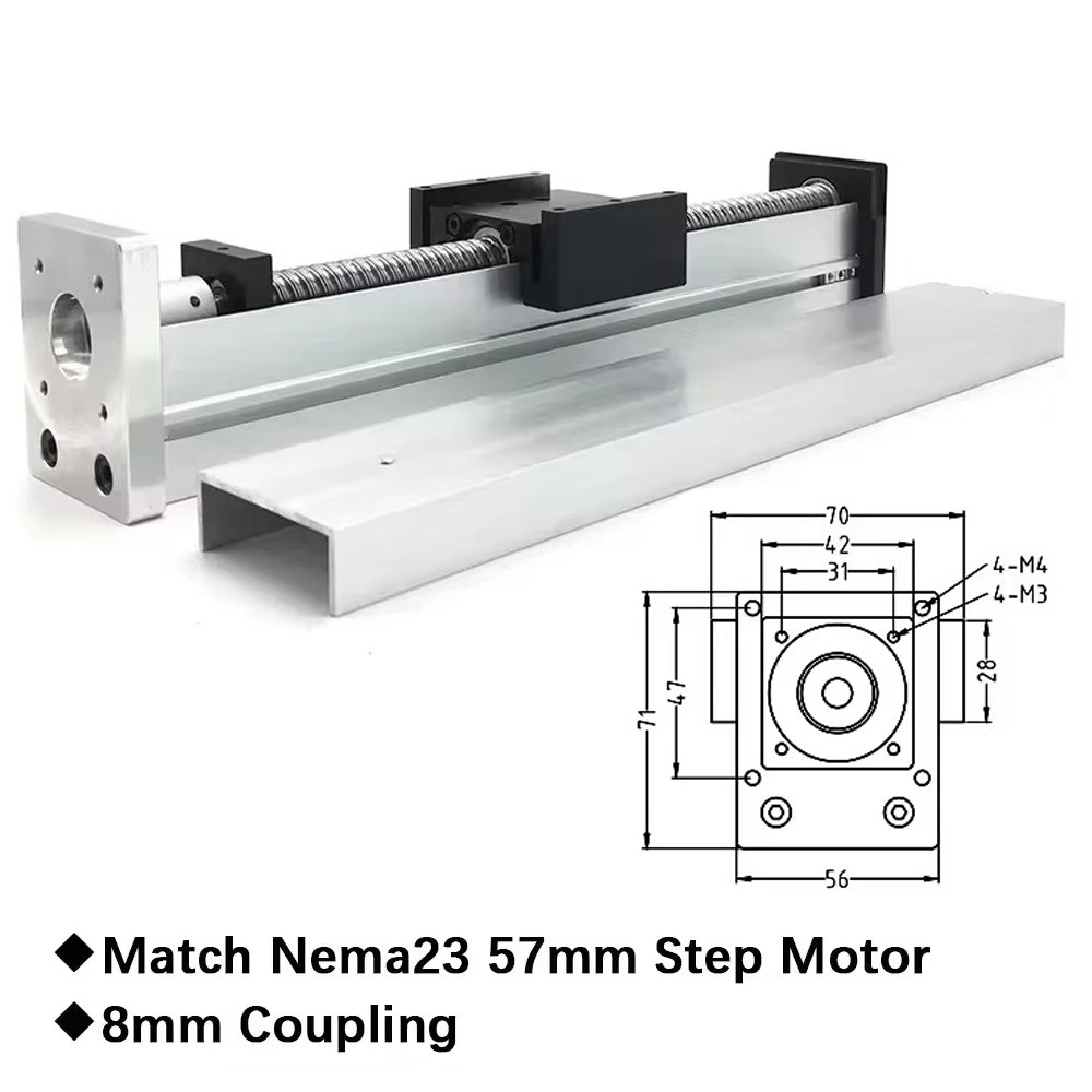Mini Fully Enclosed Ballscrew Linear stage CNC Kit,Dustproof CNC Sliding Table