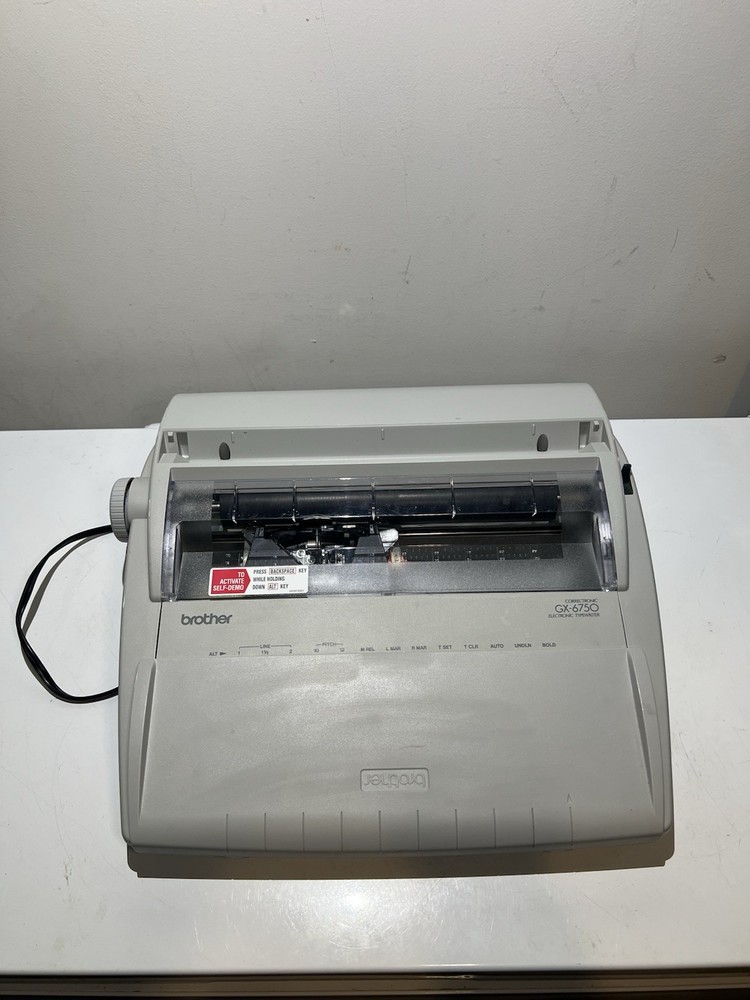 Brother Correctronic GX-6750 Electronic Typewriter w/ Cover Tested & Working