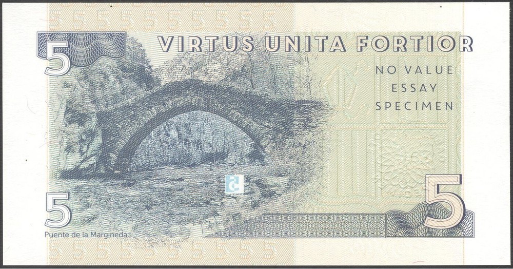 DWN - ANDORRA 5 Pessetes 2015 UNC - Prefix AB Low serial - Private issue