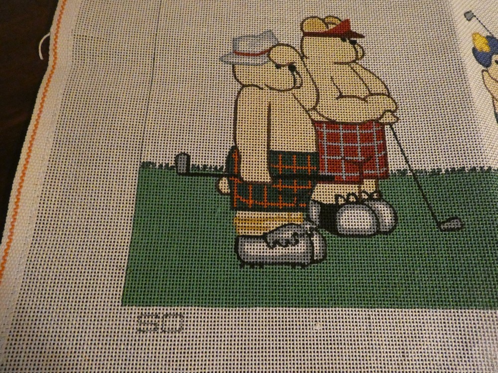 Golf Needlepoint Canvas LeBoeuf