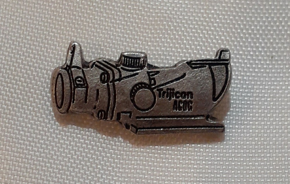 TRIJICON FIREARMS ACOG SCOPE ADVERTISEMENT PIN