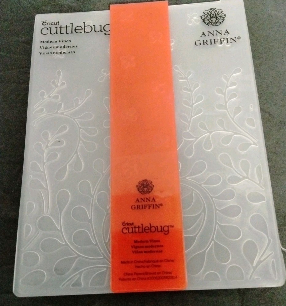 Anna Griffin Cricut Cuttlebug Embossing Folders-4 Blossom Dance Modern Vines....