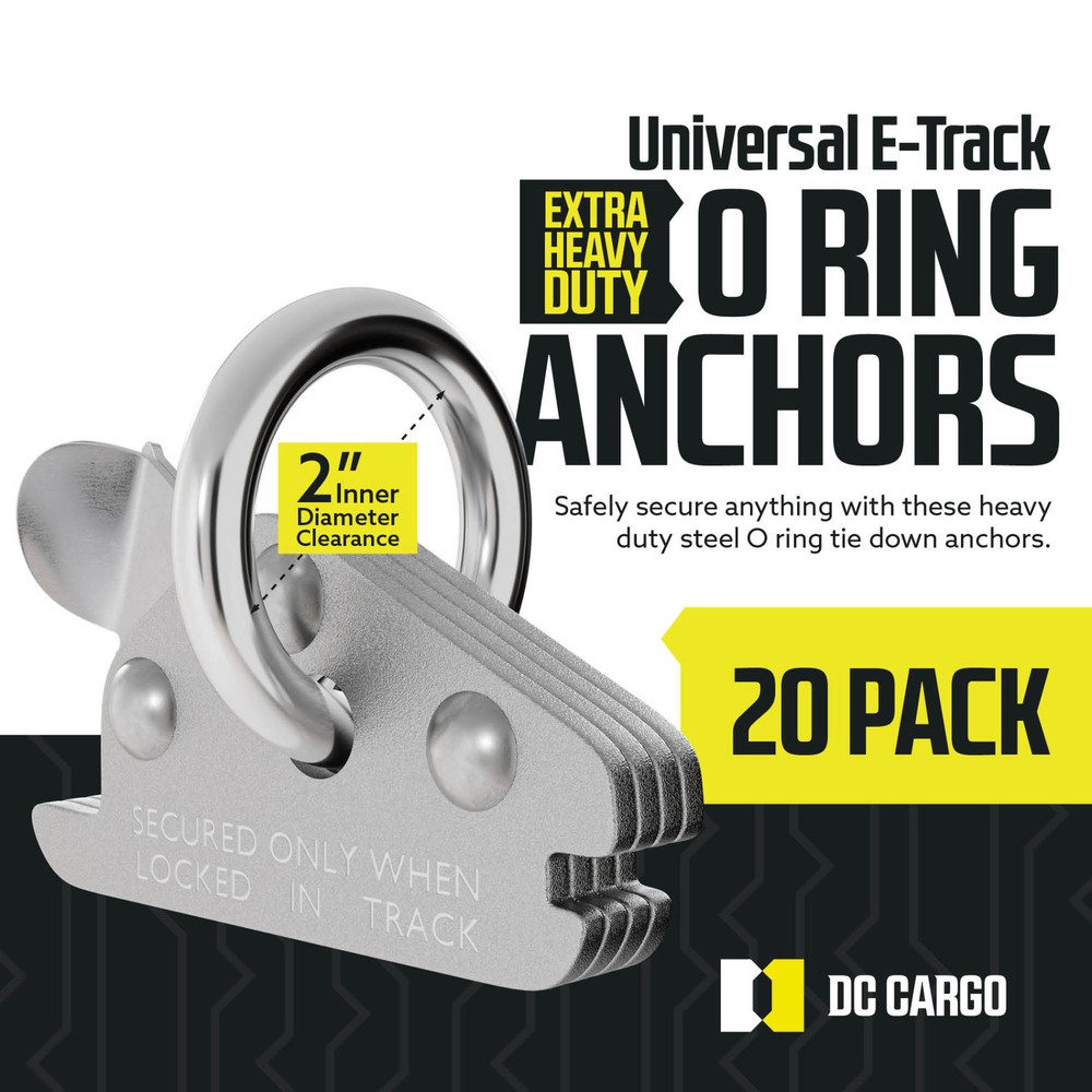 DC Cargo E-Track O-Ring, Heavy Duty, 20-pack