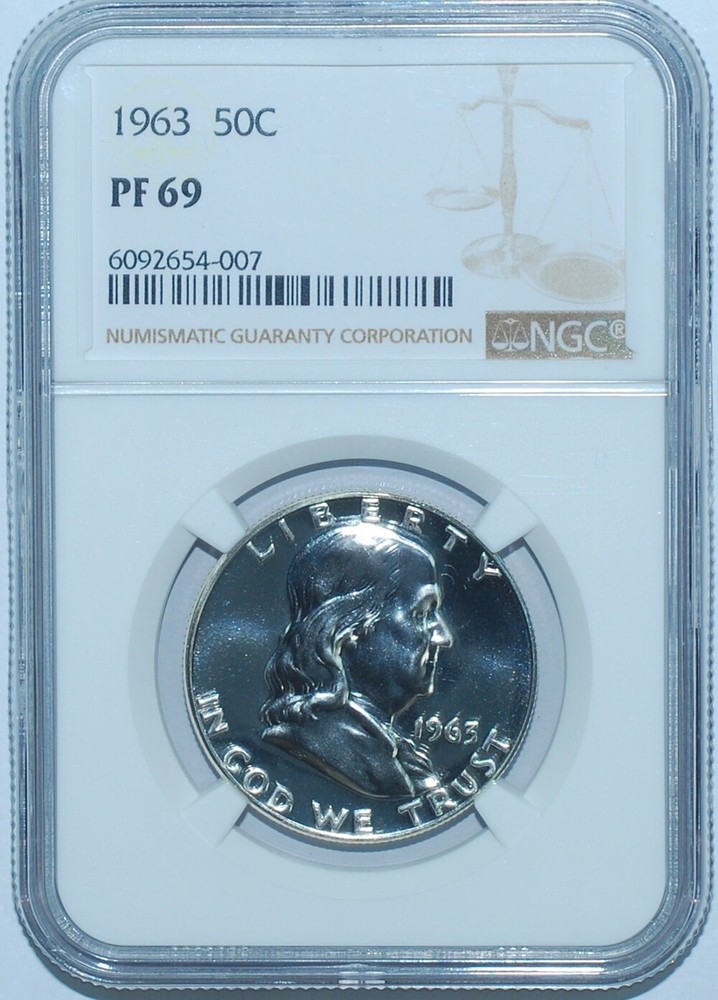 1963 NGC PR69 Proof Strike Franklin Half Dollar