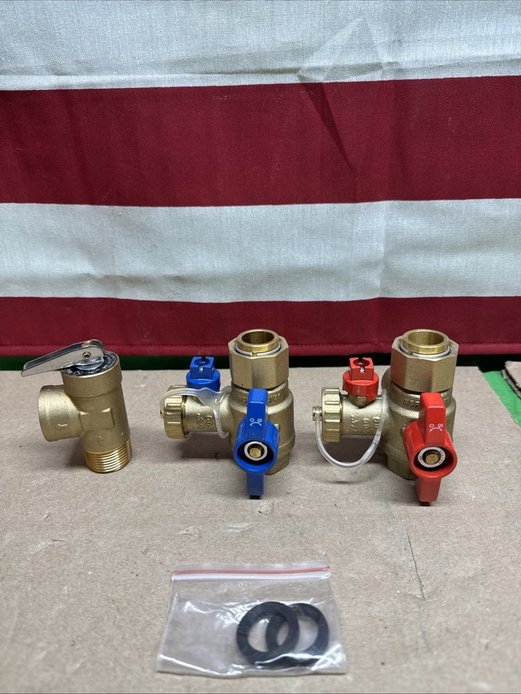 Rheem Brass Service Valves for Tankless Water Heaters RTG20326.