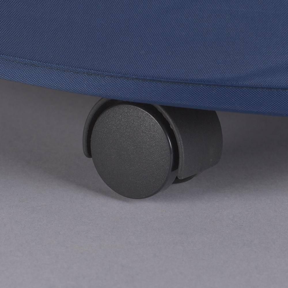 Pop up Polyester Laundry Hamper with Wheels in Navy Blue