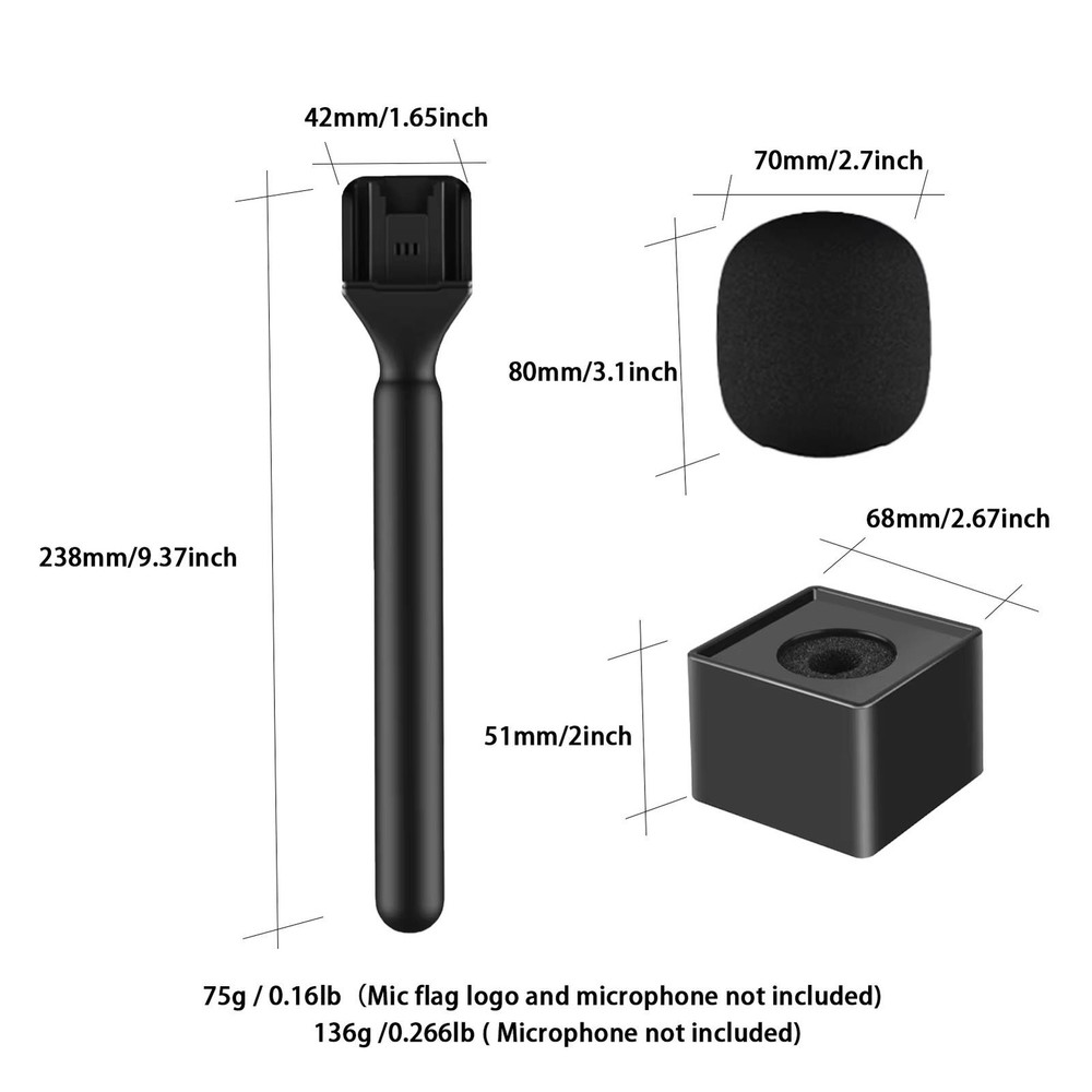 Wireless Microphone Mic Lavalier Handle System Rode Go Iphone Dji Handheld Inter