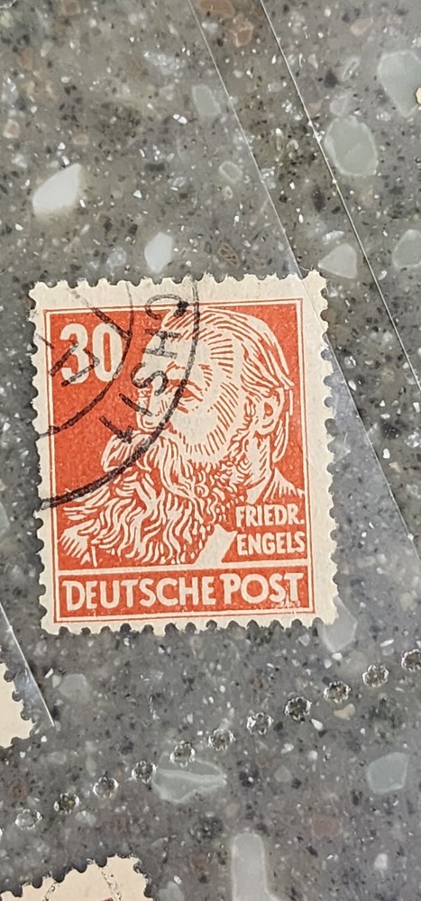 Deutsche Post Friedr. Engels Foreign 30c Stamp Used - #A676