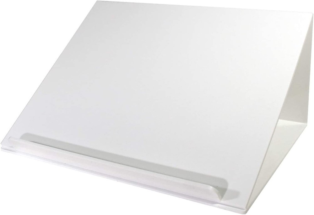 Kingdom Rectangular Compact Tabletop Acrylic Lectern - White