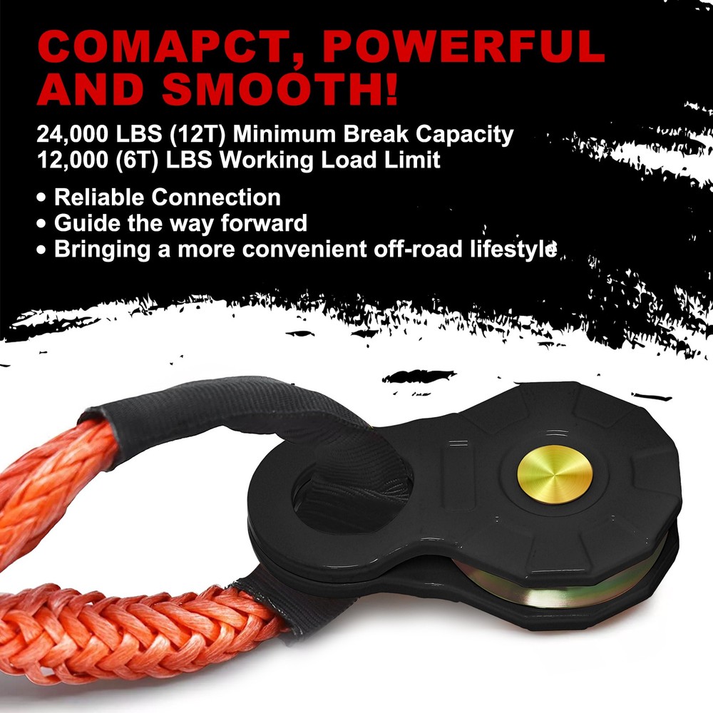 Smart Snatch Block Pulley, ATV/UTV Winch Smart Snatch Block 12T