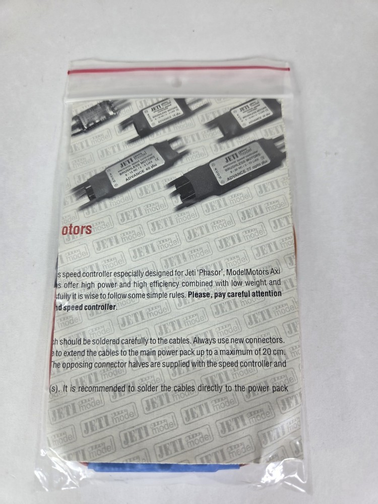 Jeti Model Advance 30 Plus Electronic Speed Controller ESC- NOS- NEW In Package
