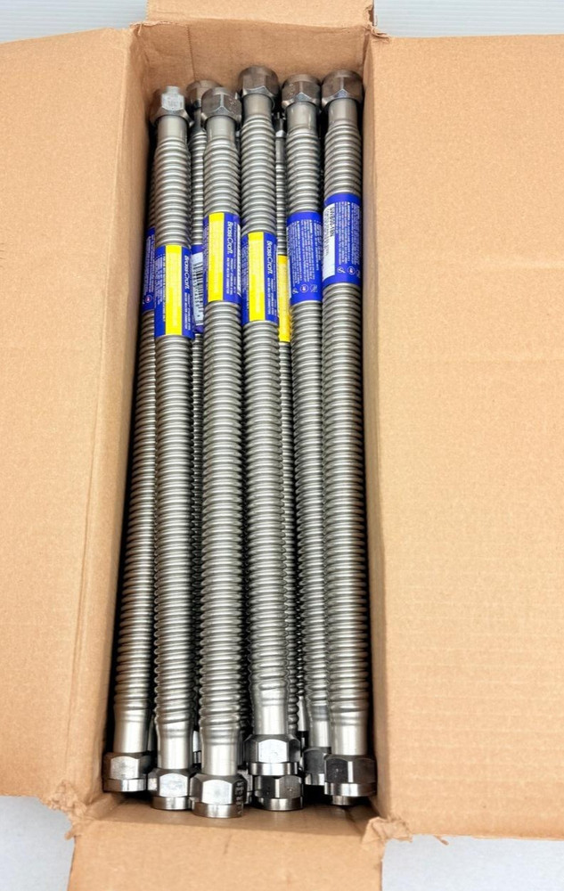 Water Heater Conector SWB00-18N, 3/4 FIP X 3/4 FIP X 18" Box Of 25 Brasscraft