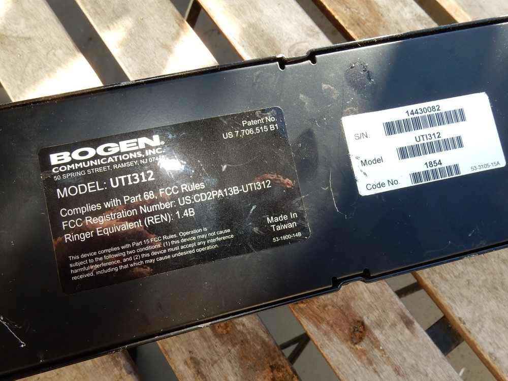 Bogen Communications UT1312 Universal multi zone telephone paging controller