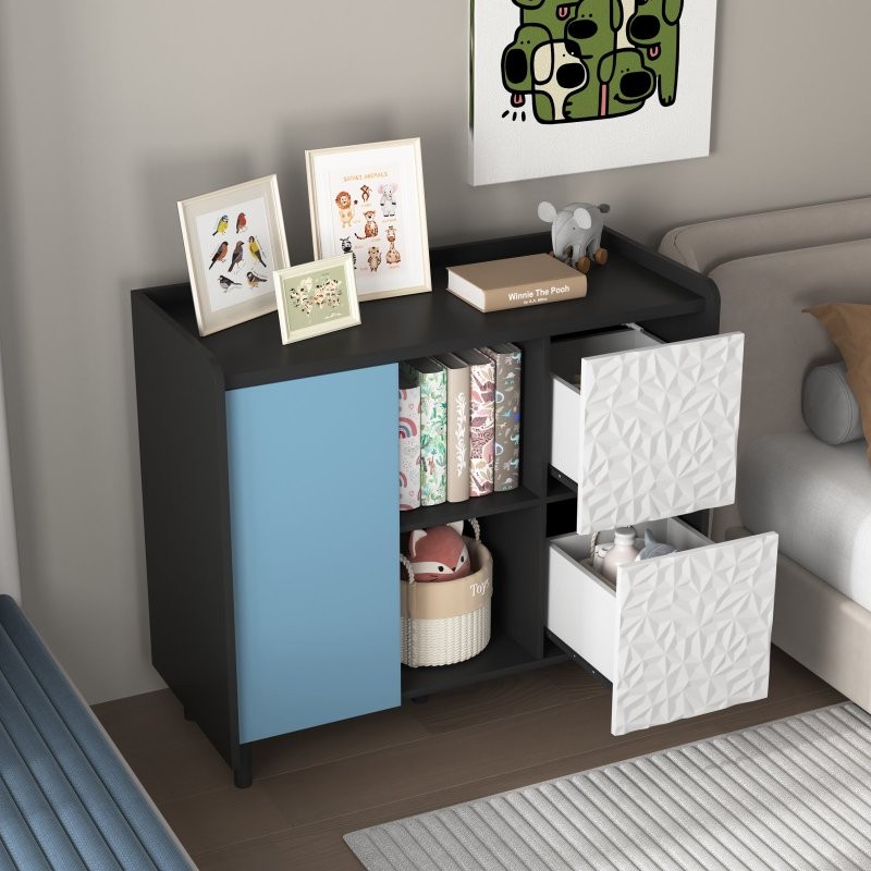 Sideboard Buffet Kitchen Storage Cabinet Console Table with 2 Doors,2 Drawers US