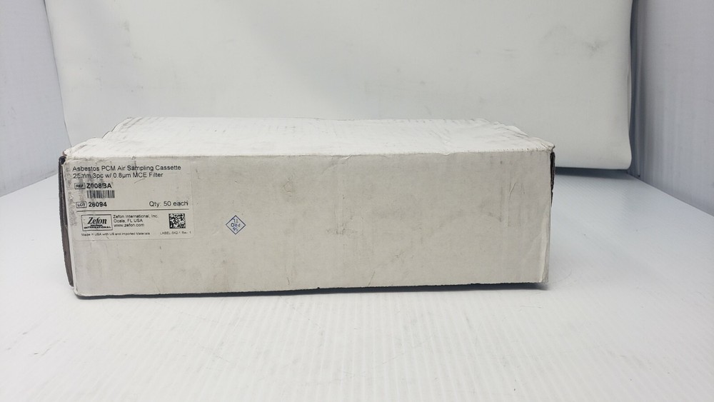 Zefon 25mm Air Sampling Cassettes PCM Asbestos Testing 50ct SEE DESCRIPTION