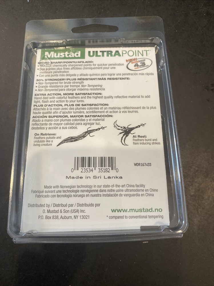 Mustad Ultra Point Feathered Treble White size 6