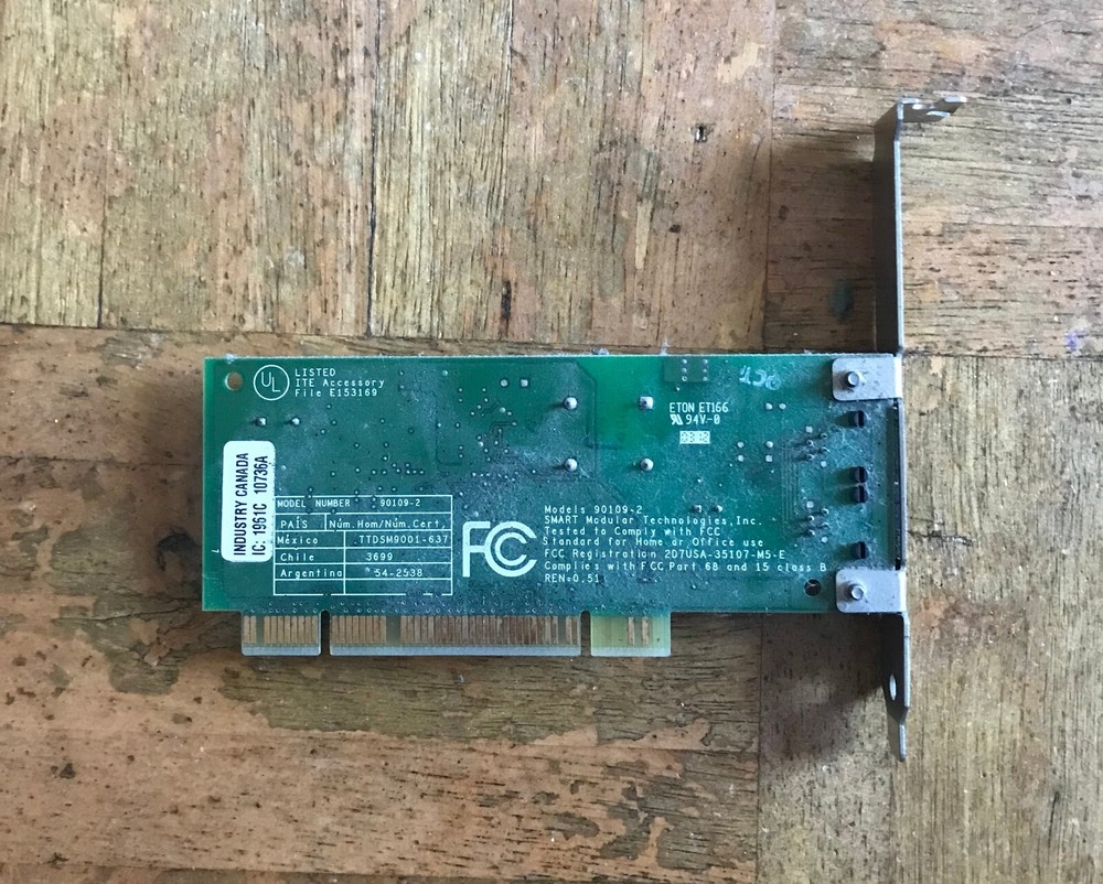 Agere Smart Technologies 56k v92 PCI Internal Modem Model 90109-2