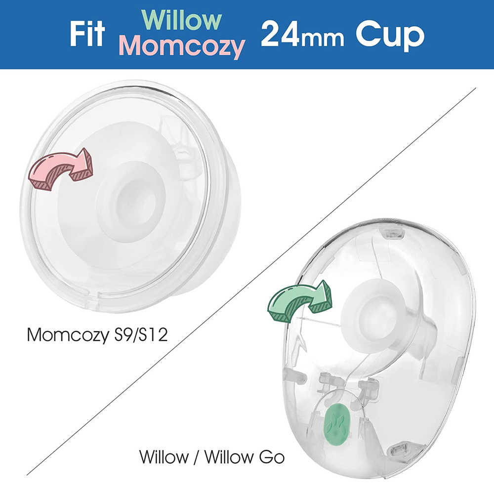 Flange Inserts to Reduce Nipple Tunnel Size; Compatible with Various Breast Pump