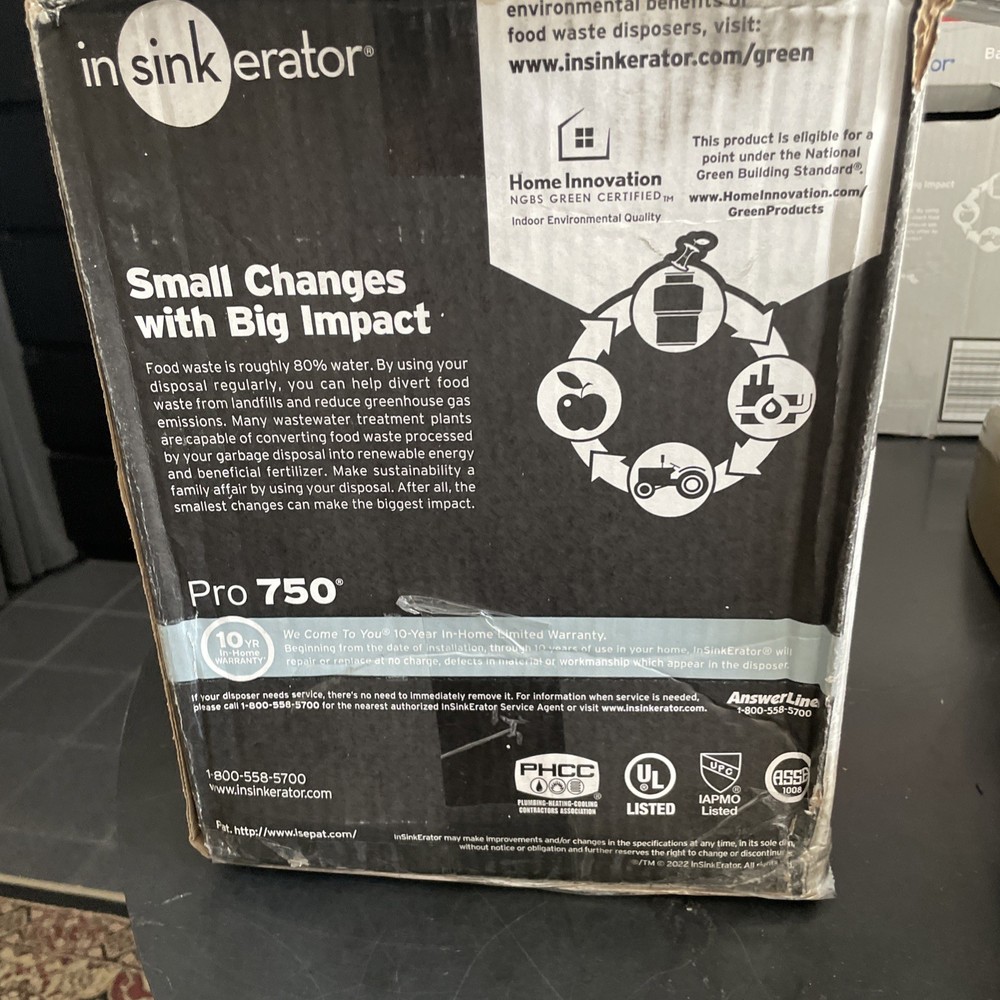 InSinkErator Evolution Pro 3/4 hp Cont. Feed Sound Seal Garbage Disposal