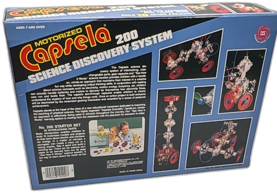 Capsela 200 Motorized Science Discovery System 1990 Starter Set Boxed