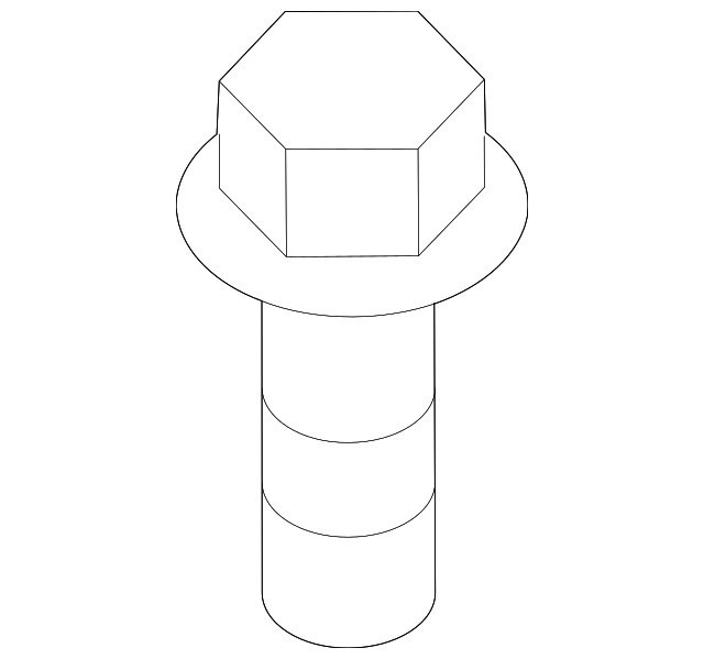 Genuine Ford Radiator Support Side Panel Bolt W714182S442