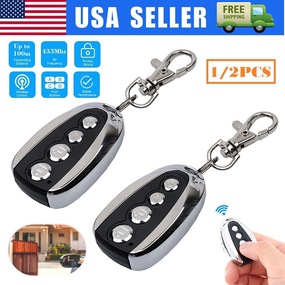 2pcs 433.92MHz Remote Control Backup Key Sliding Gate Opener Automatic Operator