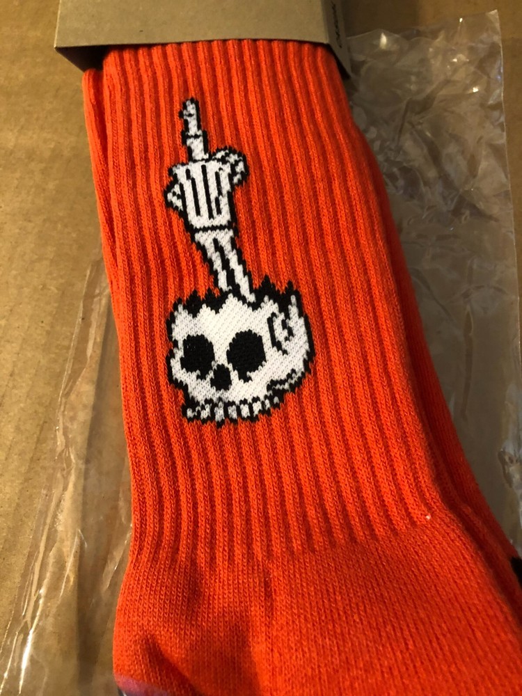HUF x TODD FRANCIS Orange Crew Socks, One Size
