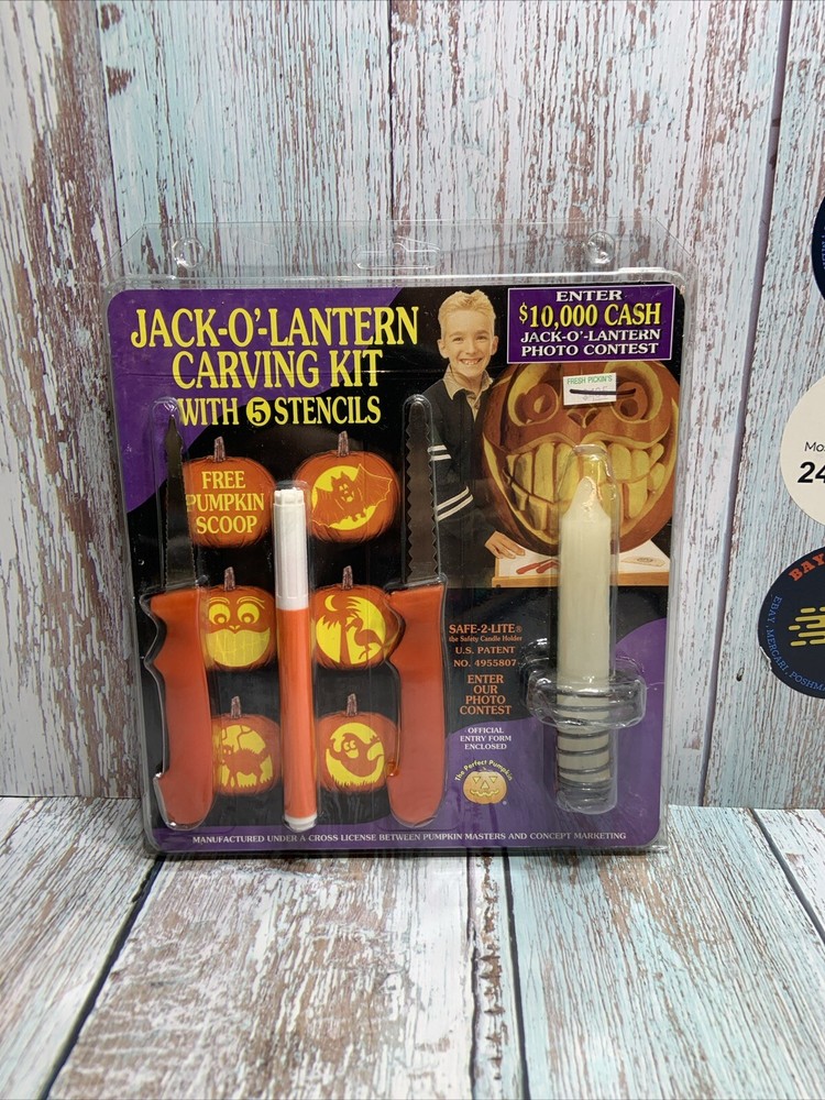 All In One Pumpkin Carving Pumpkin Masters 5 Patterns Halloween.