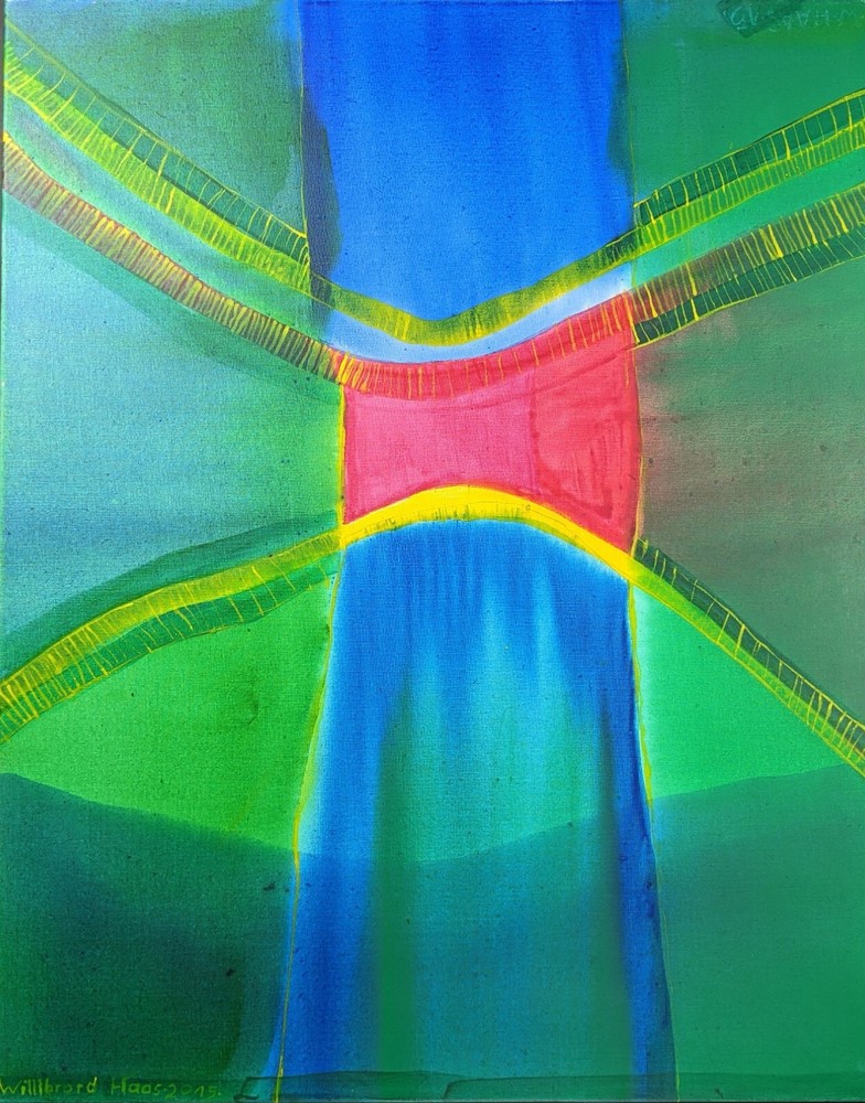 Willibrord Haas, Abstract Composition, Acrylic on Canvas, Signed, 2015