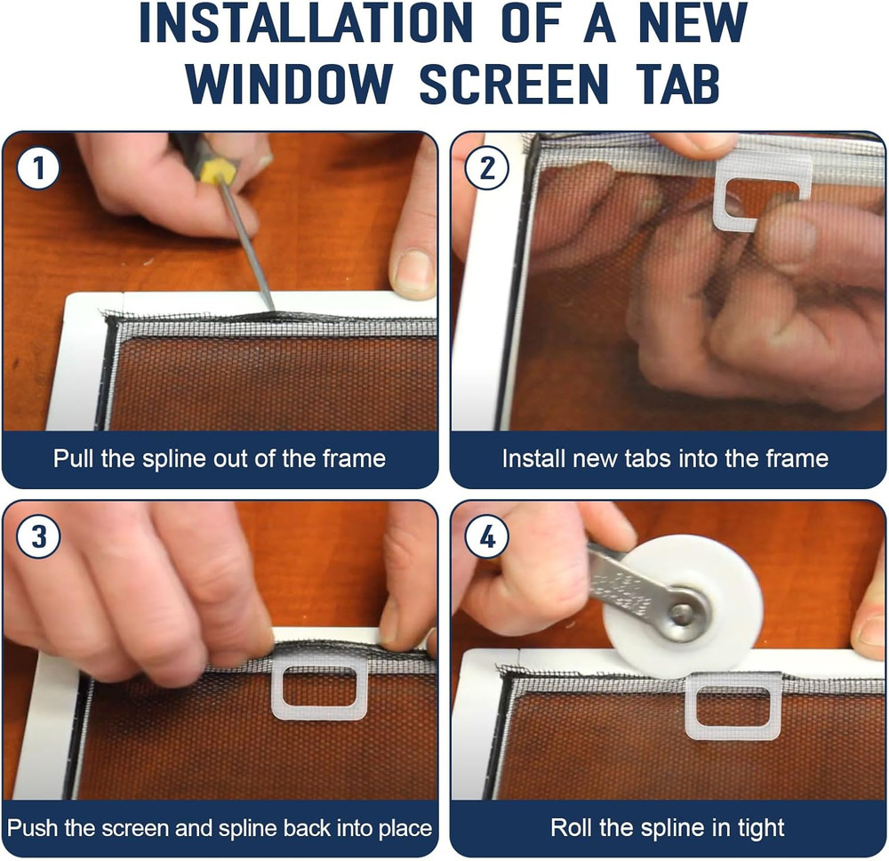 Window Screen Pull Tabs 30 Pack Replacement Universal Spline Channel Pull Lift T