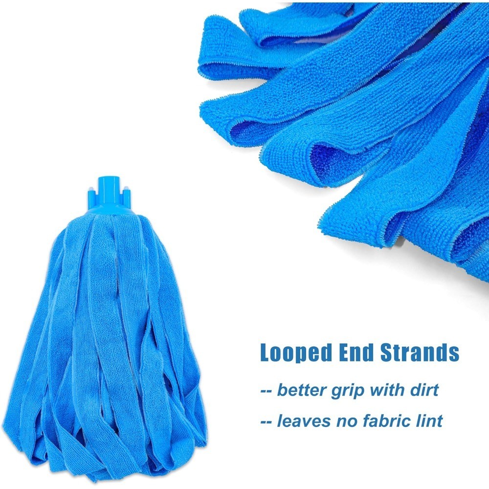 Microfiber Cloth String Mop Head Refill Loop End Screw On Compatible with