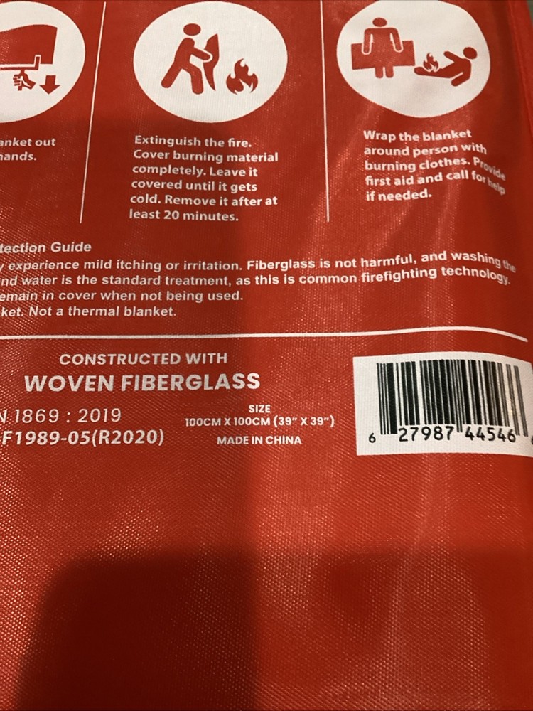 Prepared Hero Emergency Fire Blanket - Fire Suppression for Kitchen, 39x39