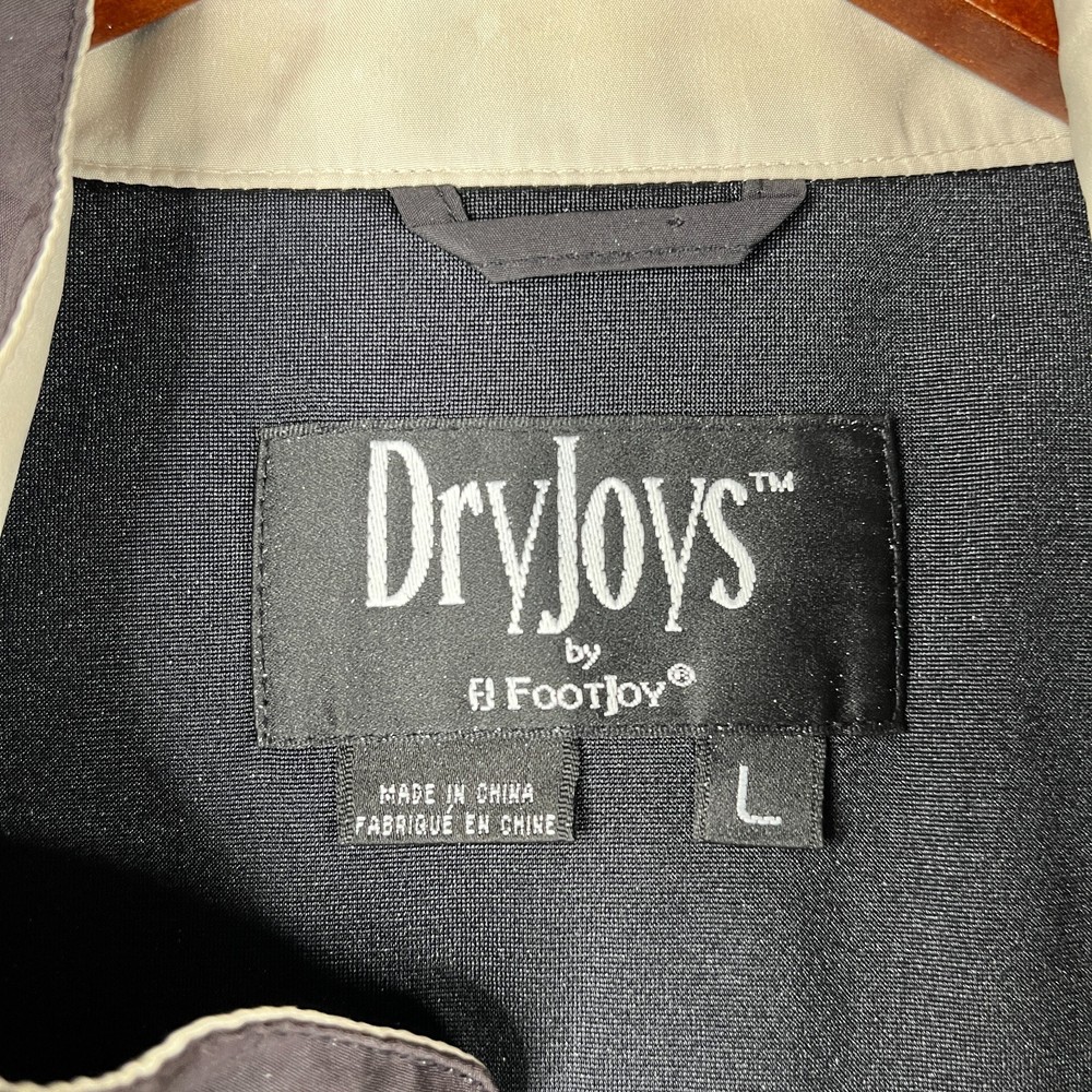Dry Joys Wind Breaker Large 1/2 Zip Button Pullover Golf Active Mens