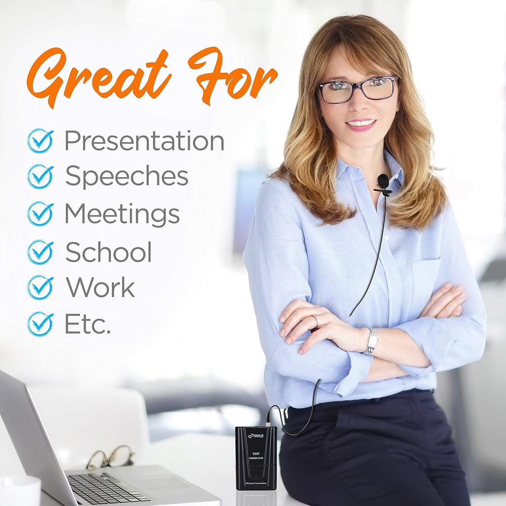 Dual-Channel Wireless Microphone System-Vhf Fixed Dual Frequency Wireless Mic Re